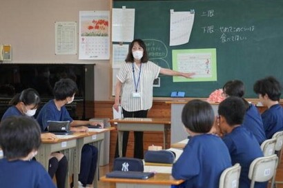 栄養教諭による授業風景の写真