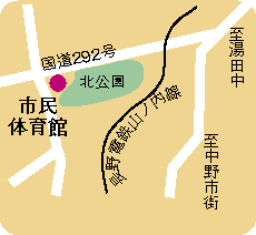 市民体育館地図イラスト