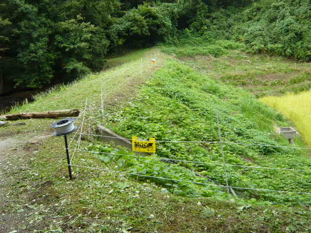 中野市 「故郷」のふるさと獣害対策用の電気柵設置における安全確保について