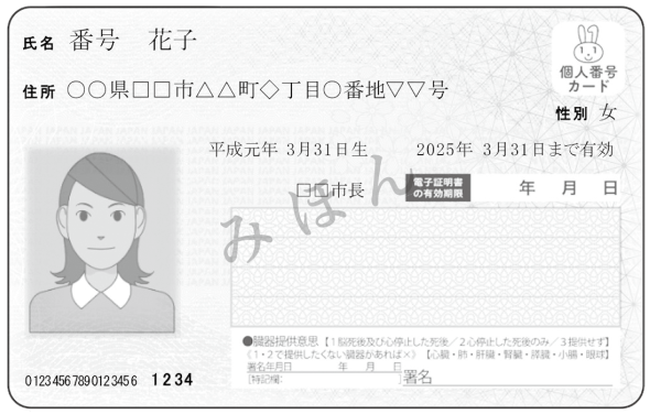 個人番号カード 個人番号カード