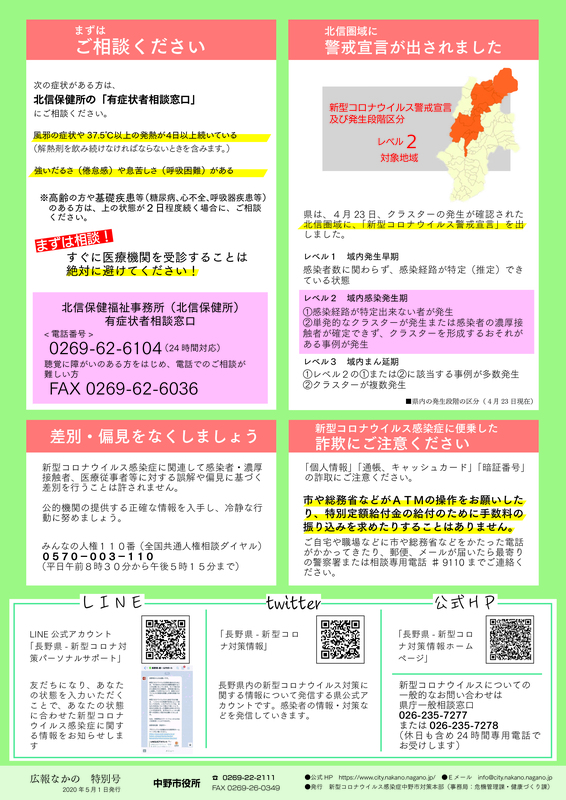 広報なかの特別号2020.05.01裏面