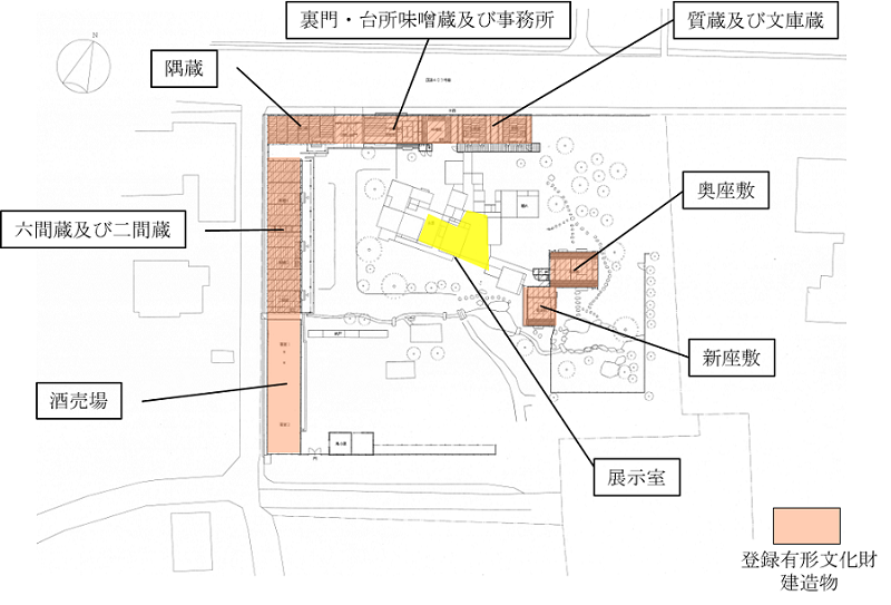 旧山田家住宅配置図
