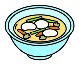 すいとん汁のイラスト
