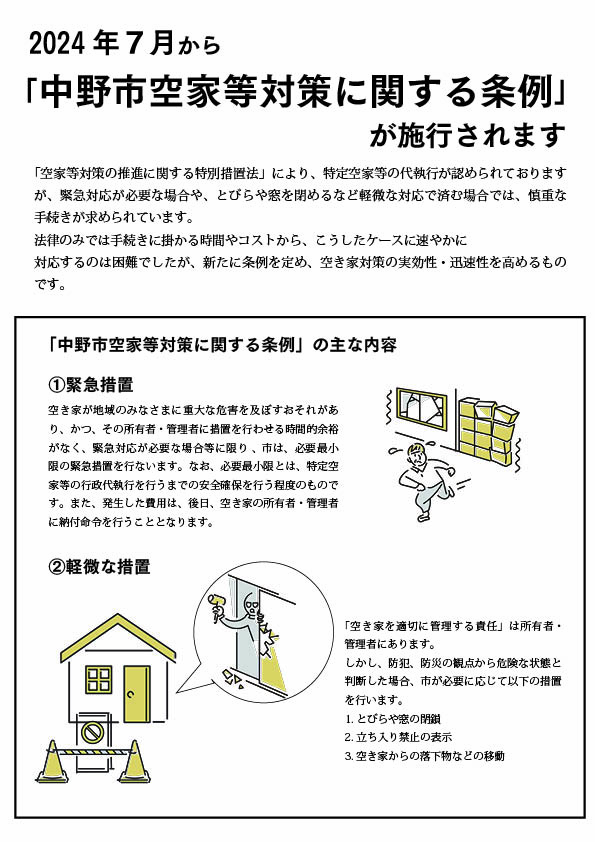空き家条例チラシ