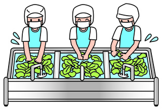 学校給食センター調理員のイラスト