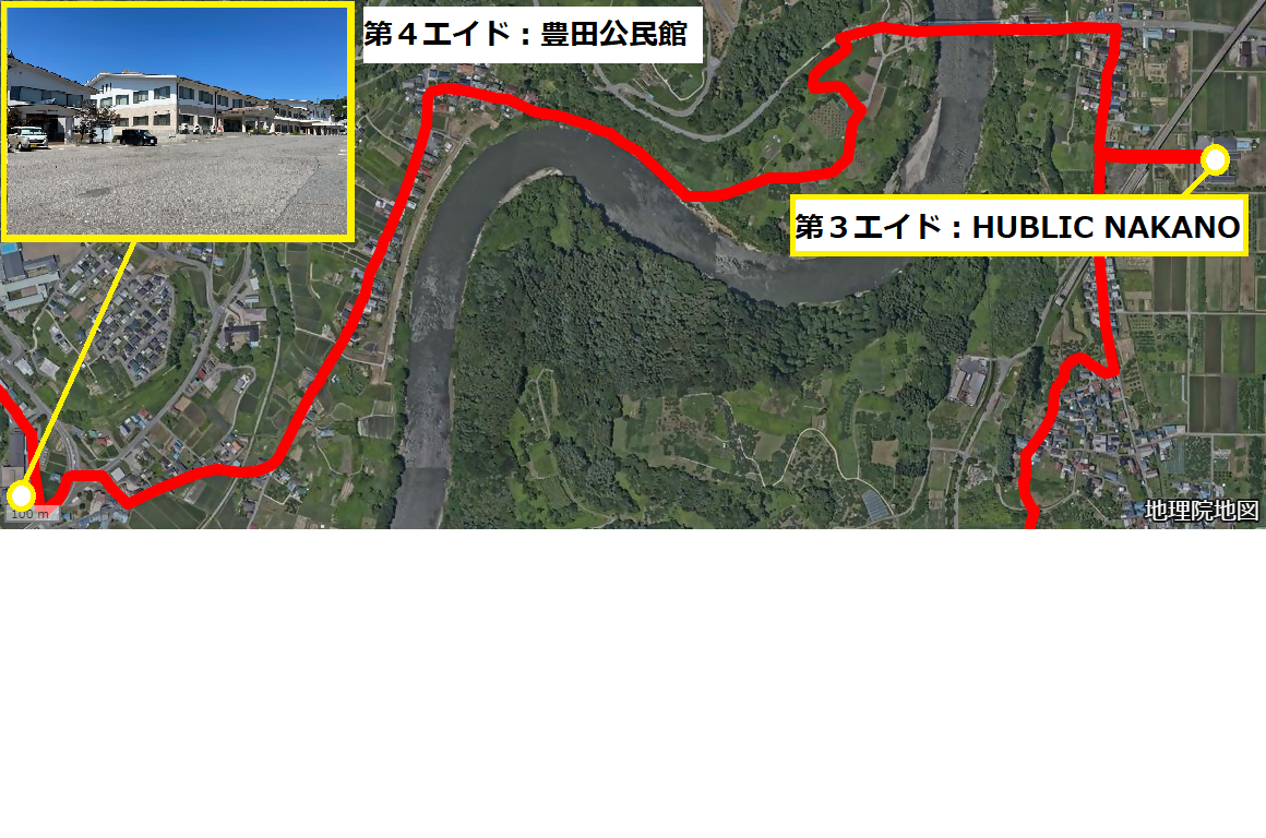 第３エイドから第４エイドコース図