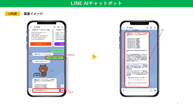 【AIチャットボット】画面イメージ_LINE 【AIチャットボット】画面イメージ_LINE