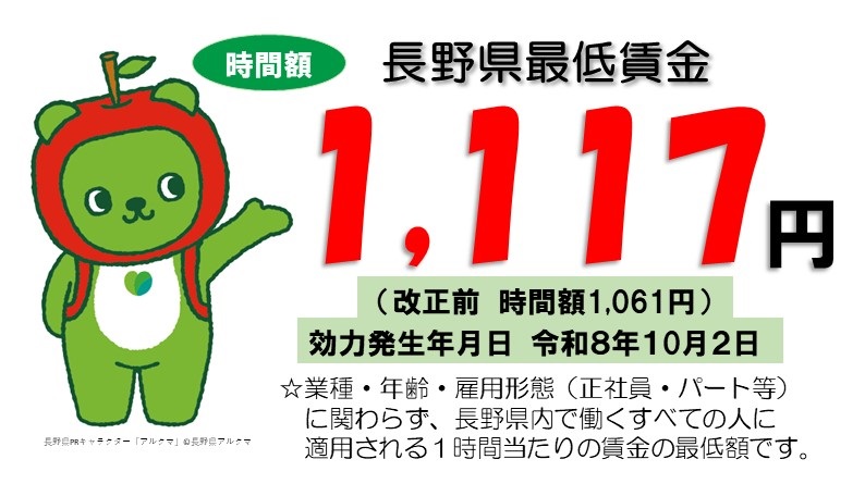 最低賃金1,117円 最低賃金1,117円