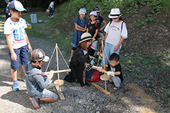 火起こし体験の写真です