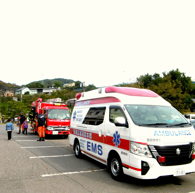 写真：働く車の展示