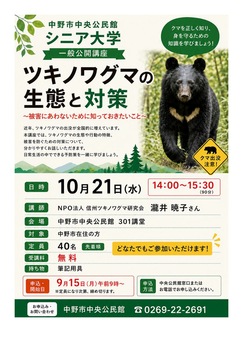 クマチラシ クマのチラシ