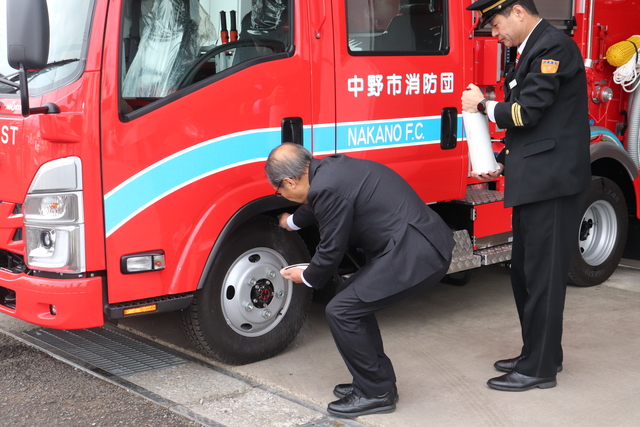 消防団ポンプ車