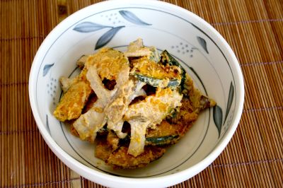 エリンギと焼きかぼちゃのごまマヨ和え エリンギと焼きかぼちゃのごまマヨ和え
