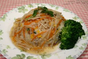 あんかけきのこ炒飯 あんかけきのこ炒飯の写真